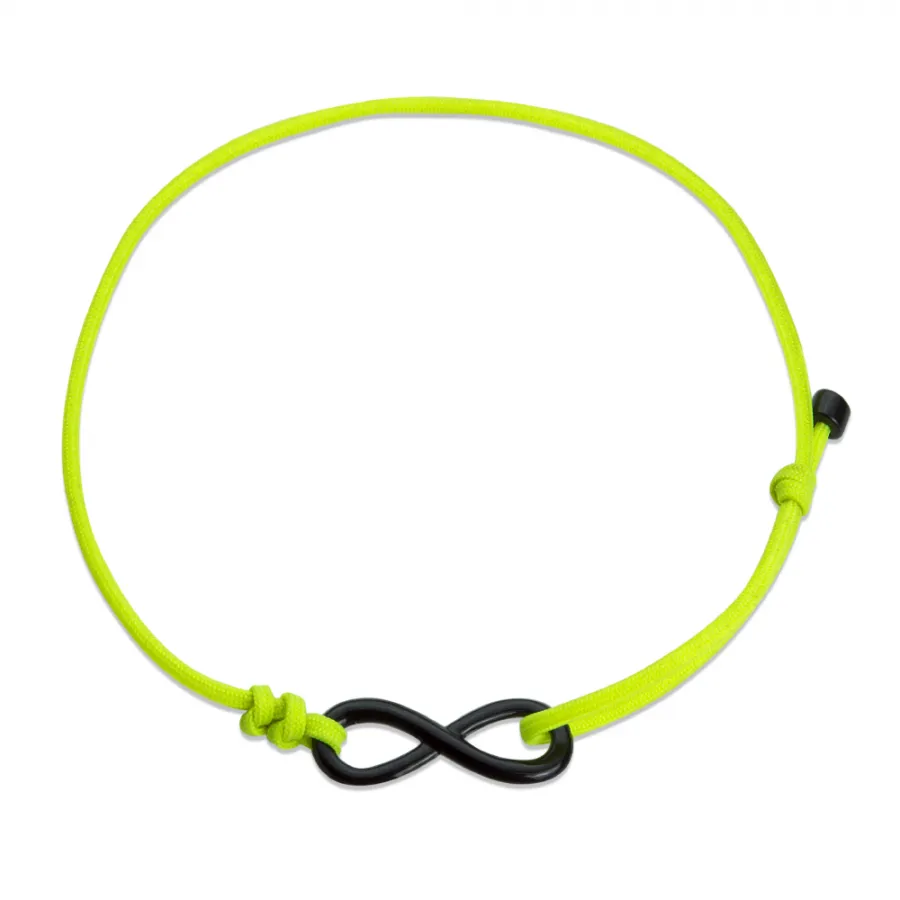 Náramek pro piloty - černé Infinity a žluté Dyneema lano